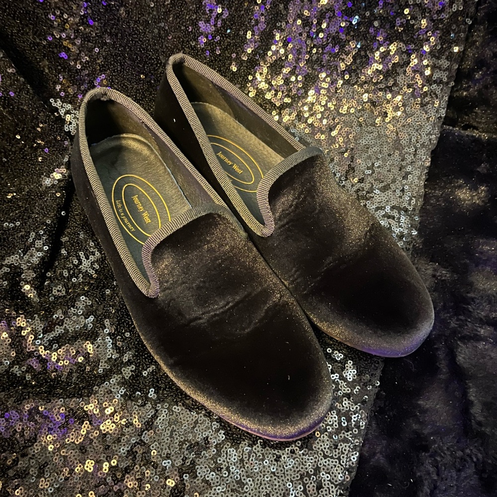 Black Velvet Loafers